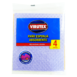 PAÑO ABS. ESPONJA VIRUTEX 4 UNID