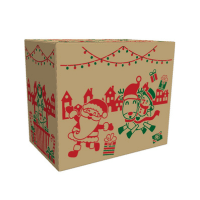 CAJA DE CARTON CARNAVAL NAVIDEÑO IMPORTADO