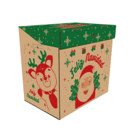 CAJA DE CANASTA RENO NAVIDEÑO