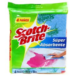 PAÑO ABS. SURTIDO 4 X 3 SCOTCH BRITE