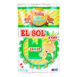 BOLSA EL SOL 16X19 - 100 UNID.