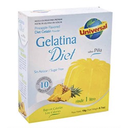 GELATINA PIÑA UNIVERSAL DIET CJA 19 GR.