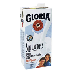 LECHE F. GLORIA S/LACTOSA UHT TETRA 1LT.