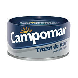 TROZOS DE ATUN EN ACEITE VEGETAL CAMPOMAR 170 GR