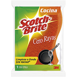 ESPONJA SCOTCH BRITE CERO RAYAS (NARANJA)