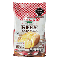 PREMEZCLA KEKE DE VAINILLA MOLITALIA 450GR