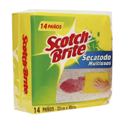 PAÑOS SECATODO SCOTCH BRITE 14 UNID