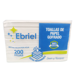 PAPEL TOALLA  INTERFOLIADO 200 HOJAS EBRIEL