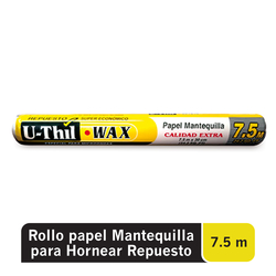 PAPEL MANTEQUILLA 7.50 MT X 30 CM U-THIL