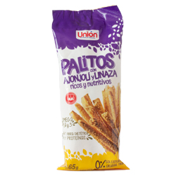 PALITOS C/AJONJOLI Y LINAZA UNION 65GR