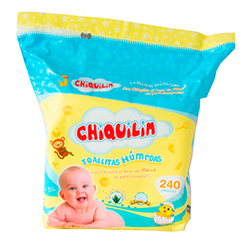 TOALLITAS HUMEDAS CHIQUILIN X 240 UNID