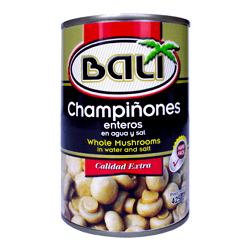 CHAMPIÑONES ENTEROS EN AGUA Y SAL BALI LTA 425GR